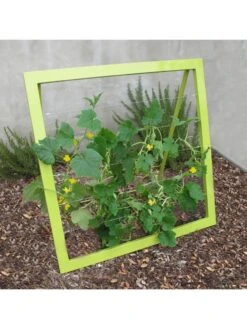 Mira Modern Garden Trellis Jr. -Outdoor Garden Store 8600514 02v mira modern garden trellis jr leaf green