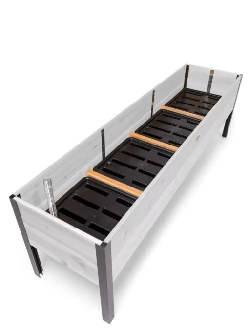 Self-Watering Eco-Stained Elevated Planter Box, 2' X 8' -Outdoor Garden Store 8608962 3302 tif