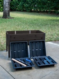 Self-Watering Eco-Stained Elevated Planter Box, 2' X 4' -Outdoor Garden Store 8608964 6001 tif