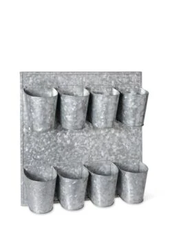 8 Pot Metal Wall Planter -Outdoor Garden Store 8609089 9665 tif