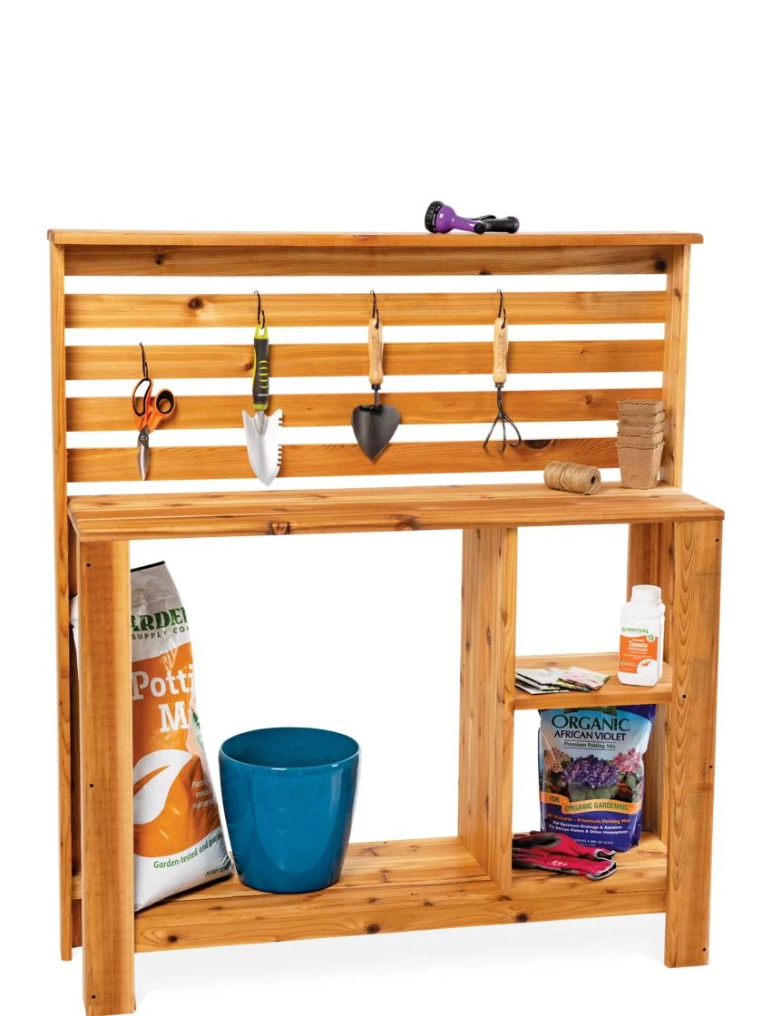 Gardener’s Supply Tall Cedar Potting Bench 3 Gardener’s Supply Tall Cedar Potting Bench - Image 2