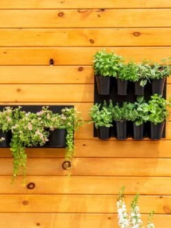 8 Pot Metal Wall Planter -Outdoor Garden Store 8609195 6250 tif