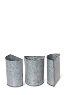 Mini Magnetic Galvanized Planter Pockets, Set Of 3 -Outdoor Garden Store 8609216 8714 tif
