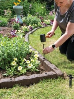 Roman Stone Recycled Rubber Landscape Edging, 4' -Outdoor Garden Store 8609898 019 tif