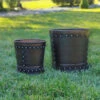 Riveted Planters, Set Of 2 2 Riveted Planters, Set Of 2 -Outdoor Garden Store 8610032 02v riveted metal planters set of 2