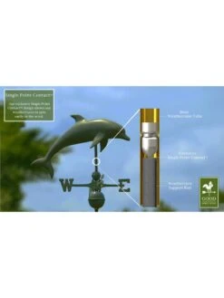 Dolphin Weathervane -Outdoor Garden Store 8610227 03v