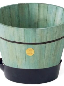 VegTrug® Build-a-Barrel Wooden Planter With Self-Watering Reservoir Tray, 18" -Outdoor Garden Store 8610253 07V tif