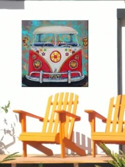 Hippy Van Outdoor Wall Art, 5 Hippy Van Outdoor Wall Art, -Outdoor Garden Store 8610275 02v