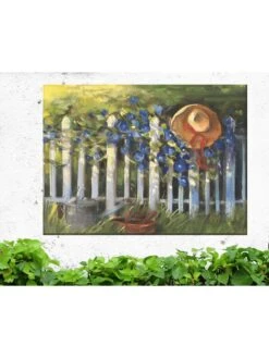Farmhouse Fence Outdoor Wall Art -Outdoor Garden Store 8610278 02v
