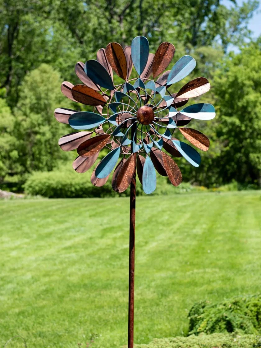 Metallic Leaf Wind Spinner 3 Metallic Leaf Wind Spinner