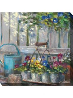 Pansy Basket Outdoor Wall Art -Outdoor Garden Store 8610734 01v