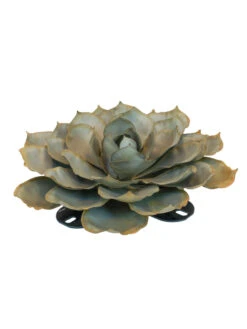 Desert Steel Blue Rose Succulent Sculpture -Outdoor Garden Store 8610764 01v desert steel blue rose succulent large