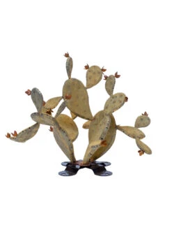 Desert Steel Prickly Pear Cactus Sculpture, Redondo -Outdoor Garden Store 8610768 04v