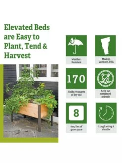 Elevated Planter Box, 2' X 4' -Outdoor Garden Store 8610894 5 1