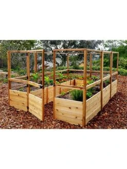 Garden In A Box With Deer Fence, 8' X 16' -Outdoor Garden Store 8611036 02V