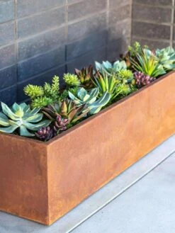 Veradek Metallic Series Corten Steel Window Box Planter, 36" 10 Veradek Metallic Series Corten Steel Window Box Planter, 36" -Outdoor Garden Store 8611609 02V tif