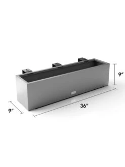 Veradek Metallic Series Railing Planters -Outdoor Garden Store 8611610 19v