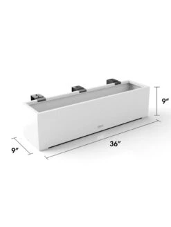 Veradek Metallic Series Railing Planters -Outdoor Garden Store 8611610 28v