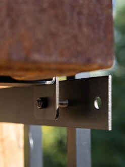 Veradek Metallic Series Corten Steel Railing Planters -Outdoor Garden Store 8611611 02v