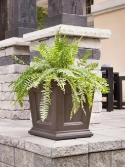 Fairfield Self-Watering Square Planter, 16” X 16” -Outdoor Garden Store 8611695 02V tif