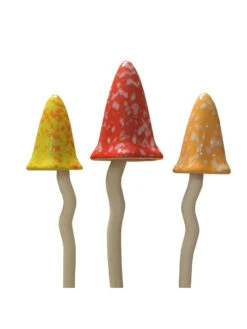 Potting Shed Tinkling Toadstool Sculptures, Set Of 3 -Outdoor Garden Store 8611730 sum 04v potting shed tinkling toadstool sculptures set of 3 summer