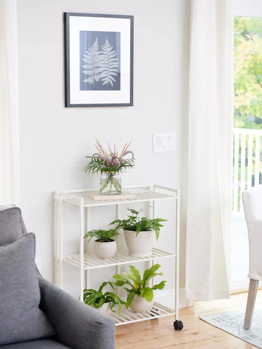 Oslo 2-Tier Plant Stand With Folding Shelves 3 Oslo 2-Tier Plant Stand With Folding Shelves