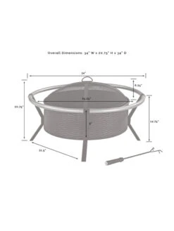 Crosley Yuma Firepit -Outdoor Garden Store 8611946 07v