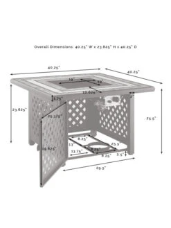 Crosley Tucson Fire Table -Outdoor Garden Store 8611947 11v