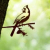 Metalbird Cardinal -Outdoor Garden Store 8612021 02v metalbird cardinal garden art