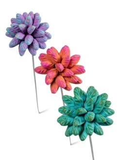 Dahlia Flower Garden Stakes Set -Outdoor Garden Store 8612055 5955 tif
