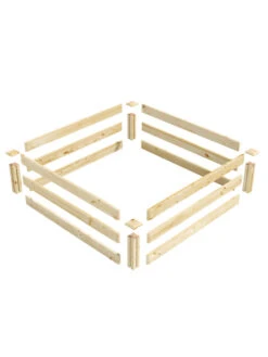 Pine Raised Garden Beds, 4'x4' -Outdoor Garden Store 8612250 01v