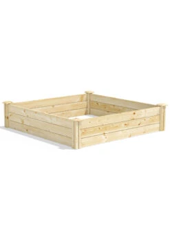 Pine Raised Garden Beds, 4'x4' -Outdoor Garden Store 8612250 03v