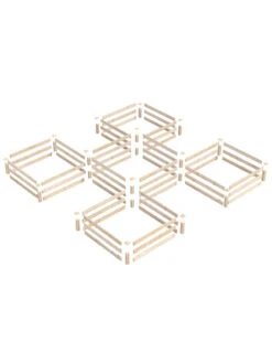 2-Tier Pine Raised Garden Bed, 80 Sqft.12'x12' -Outdoor Garden Store 8612255 01v