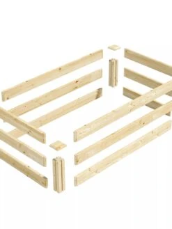 Pine Raised Garden Bed, 2'x4'x10.5" High -Outdoor Garden Store 8612256 01V jpg