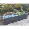 Nice Aluminum Trough Planters With Bench Top, 16"High 2 Nice Aluminum Trough Planters With Bench Top, 16"High -Outdoor Garden Store 8612377 01v 1