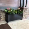 Nice Aluminum Trough Planter With Casters, 19" High -Outdoor Garden Store 8612402 04V jpg