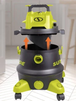 Sun Joe® 8-Gal 1200W 6.5 Pk HP Wet/Dry Shop Vac, HEPA,w/Cleaning Attachments -Outdoor Garden Store 8612522 07v