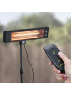 Sun Joe® 1500W Elec. Infrared OD Patio Heater, Adjust Ht. Range, W/Wall Bracket & Cover -Outdoor Garden Store 8612532 07v