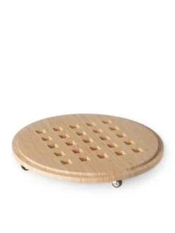 Bamboo Plant Caddy Round, 15.75" -Outdoor Garden Store 8612716 204 tif