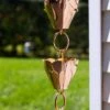 Tulip Pure Copper Rain Chain, 8.5' 1 Tulip Pure Copper Rain Chain, 8.5' -Outdoor Garden Store 8612740 01v tulip pure copper rain chain 8 ft 6 in