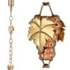Wine Bottle, Grapes & Glasses Copper Rain Chain, 9.5' -Outdoor Garden Store 8612744 03v wine bottle grapes and glasses copper rain chain