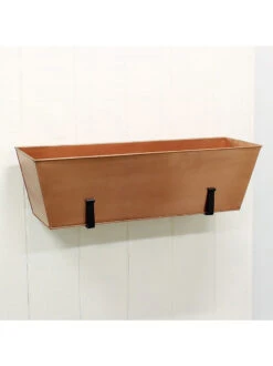 Achla Designs Plain Copper Plated Flower Box, Large -Outdoor Garden Store 8612915 04v