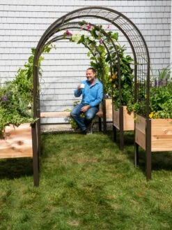 2’ X 4’ Arch Trellis For Planter Boxes -Outdoor Garden Store 8612976 0549