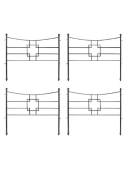 Achla Designs Square-on-Squares Fence Sections, Set Of 4