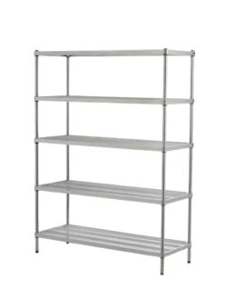 MeshWorks © 5 Tier Plant Shelving -Outdoor Garden Store 8613014 10v meshworks 5 tier plant shelf silver