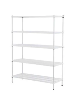 MeshWorks © 5 Tier Plant Shelving -Outdoor Garden Store 8613014 11v meshworks 5 tier plant shelf white
