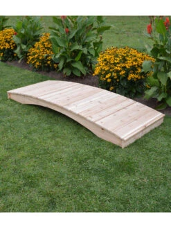 Plank Garden Bridge Unfinished 3' X 6' 7 Plank Garden Bridge Unfinished 3' X 6' -Outdoor Garden Store 8613100 06v