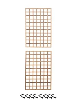Bamboo Wall Trellis, 45" X 30", Set Of Two 8 Bamboo Wall Trellis, 45" X 30", Set Of Two -Outdoor Garden Store 8613149 0041