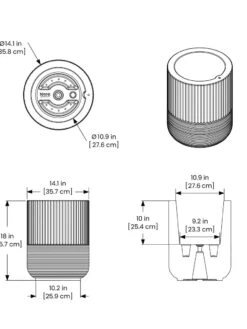 Arden Round Planter 21 Arden Round Planter -Outdoor Garden Store 8613267 01V tif