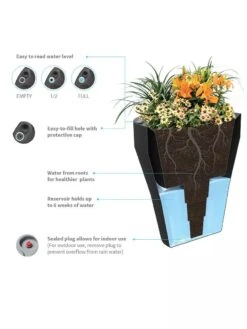 TruDrop One Pinch Planter, 23" Diameter -Outdoor Garden Store 8613631 06V 3 4 1
